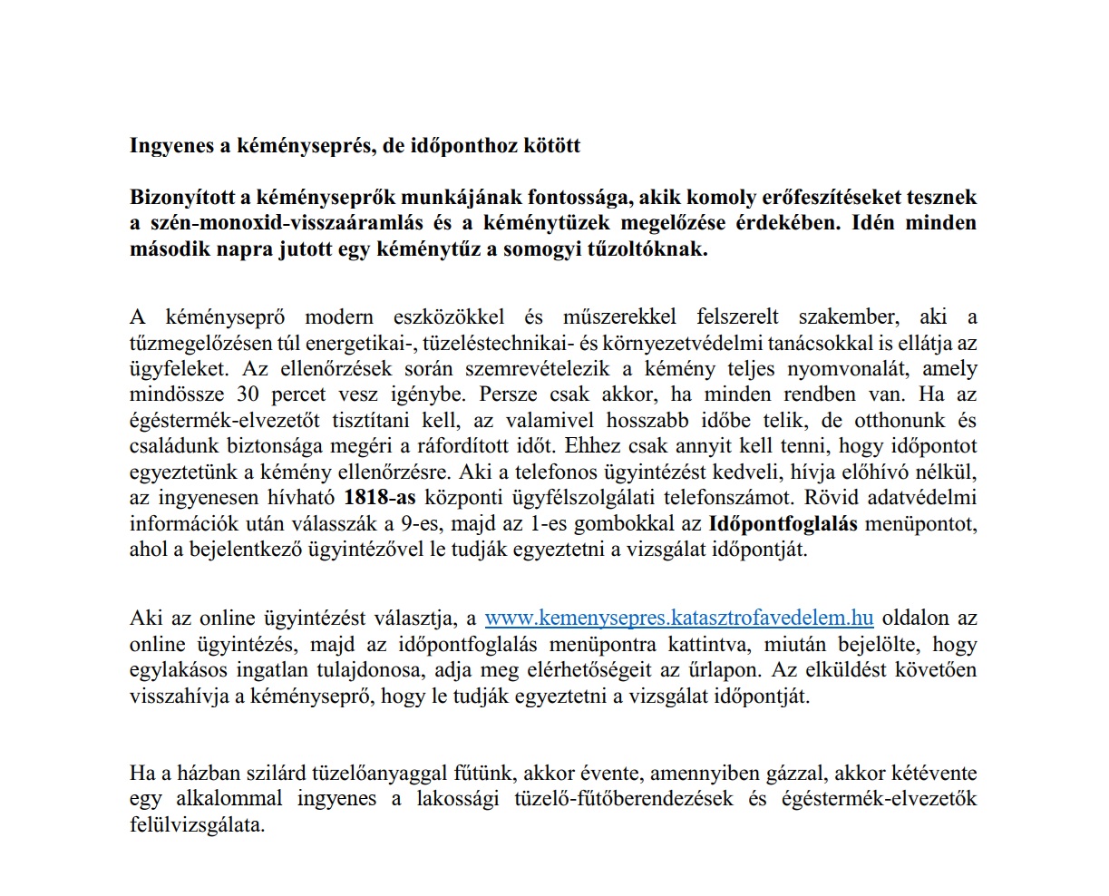 Kéményseprés megrendelése